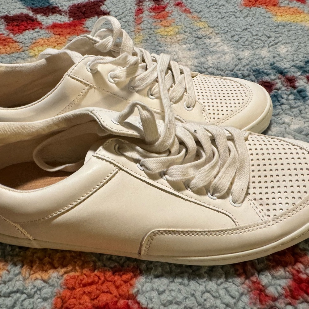 Banana Republic White Perforated Sneakers